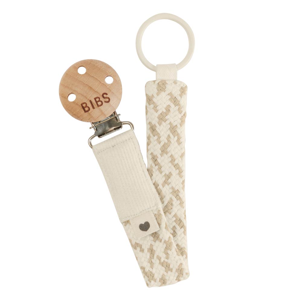 bibs-pacifier-clip-vanilla-ivory BIBS Pacifier Clip Vanilla Ivory